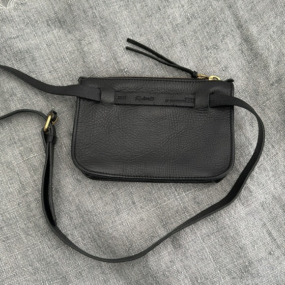 Madewell Small Black Leather Waist / Belt Bag - Picture 2 of 13